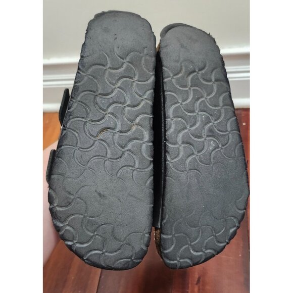 Birkenstock Arizona Womens Leather Sandals Black Double Buckle Comfort Slides 37 - Picture 10 of 14